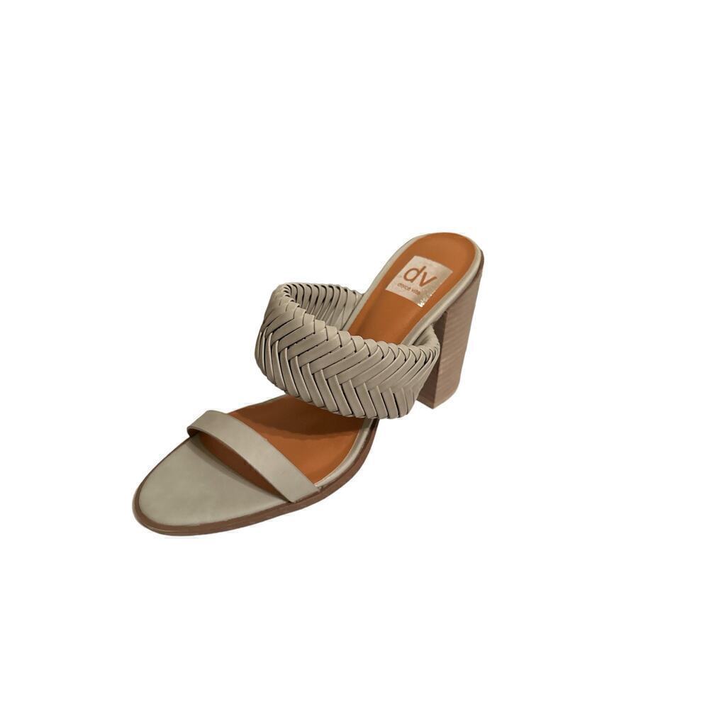 Dolce Vita Women's Bambi Faux Leather Slip On Block Heeled Sandal Sz 9 Sage NWT